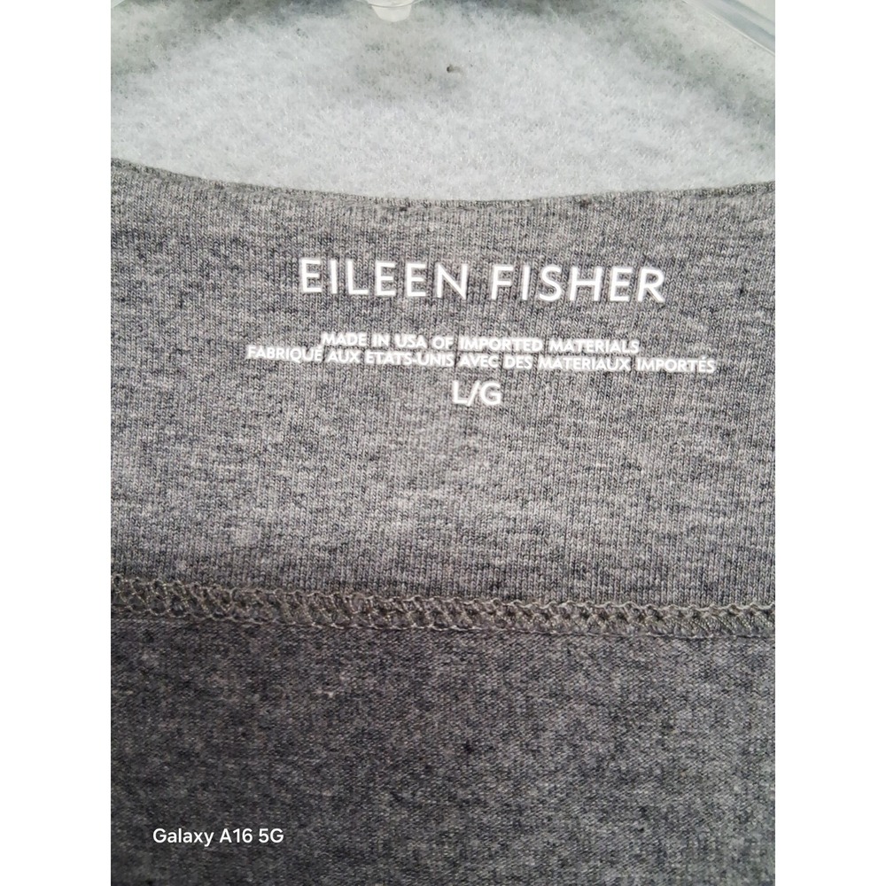 Eileen Fisher Women Full‎ Body Cardigan Gray Pockets Size Large - Picture 3 of 8